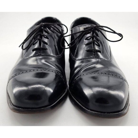 Florsheim Black Leather Cap Toe Oxford‎ Shoe Lace Closure Dress Shoes Size 10 D main image 9